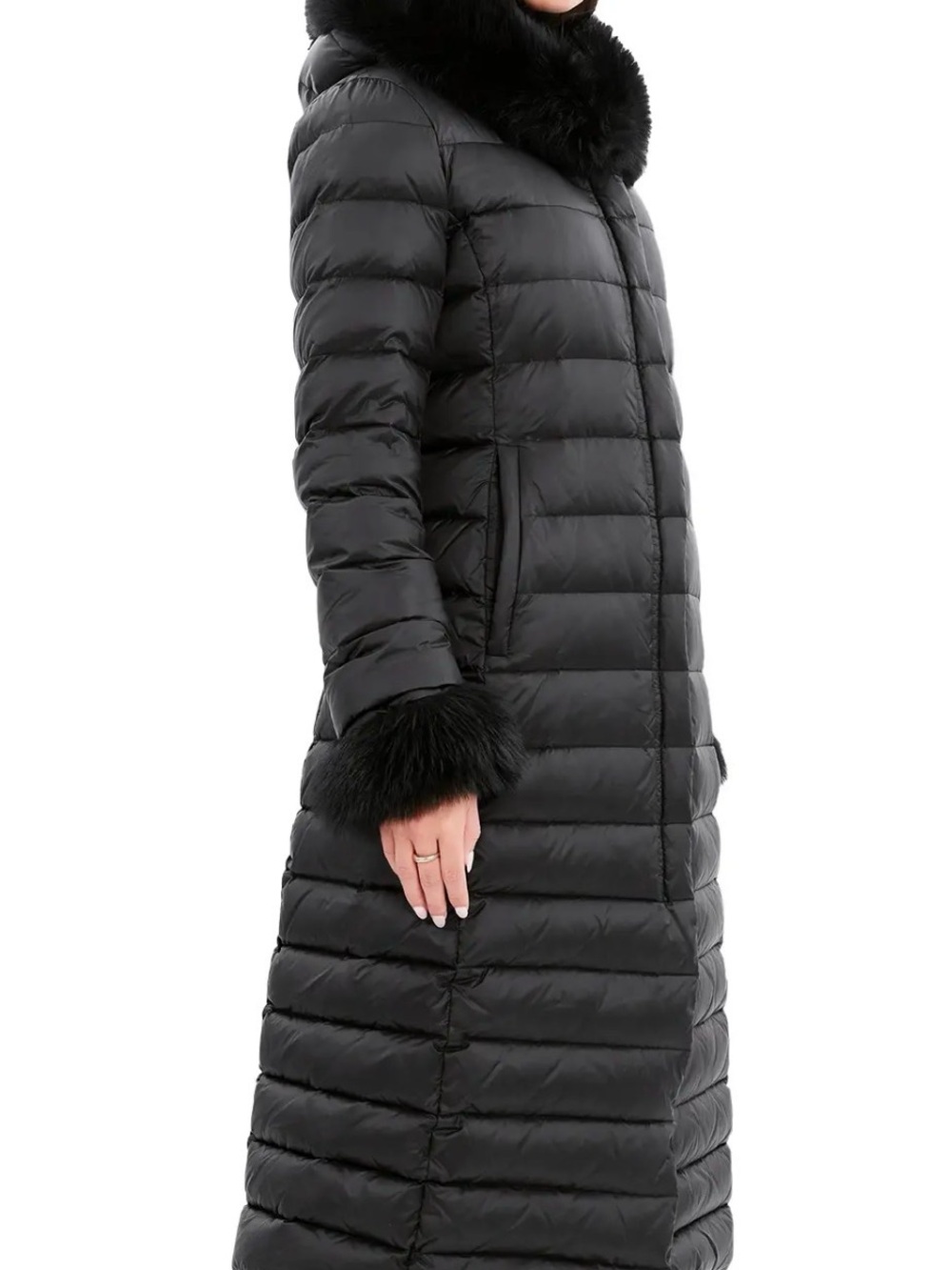 Dawn Levy Lexie Puffer Coat with Shearling Trim - Picture 3 of 6